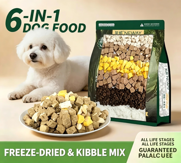 Freeze-Dried Dog Food with Chicken, Egg Yolk, Duck & Pear