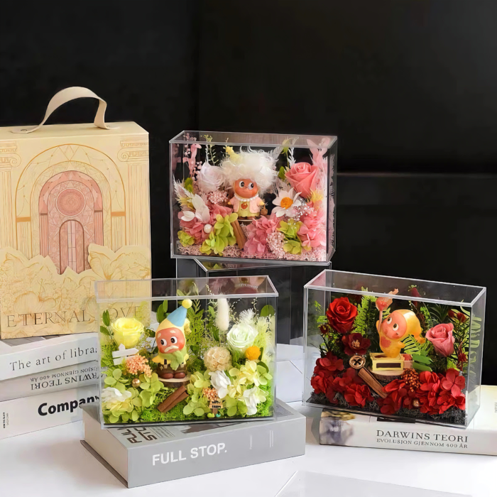 Starman Figurine Preserved Flower Gift Box