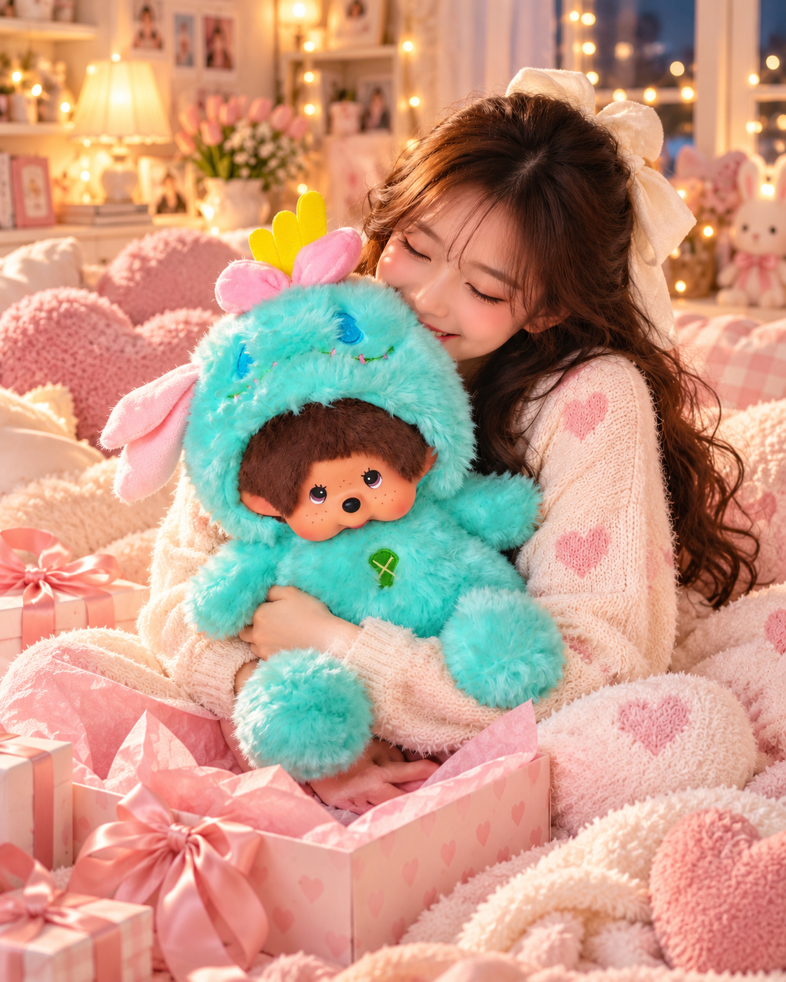 Minty Bloom Cuddle Plush – Soft Monster Gift Doll