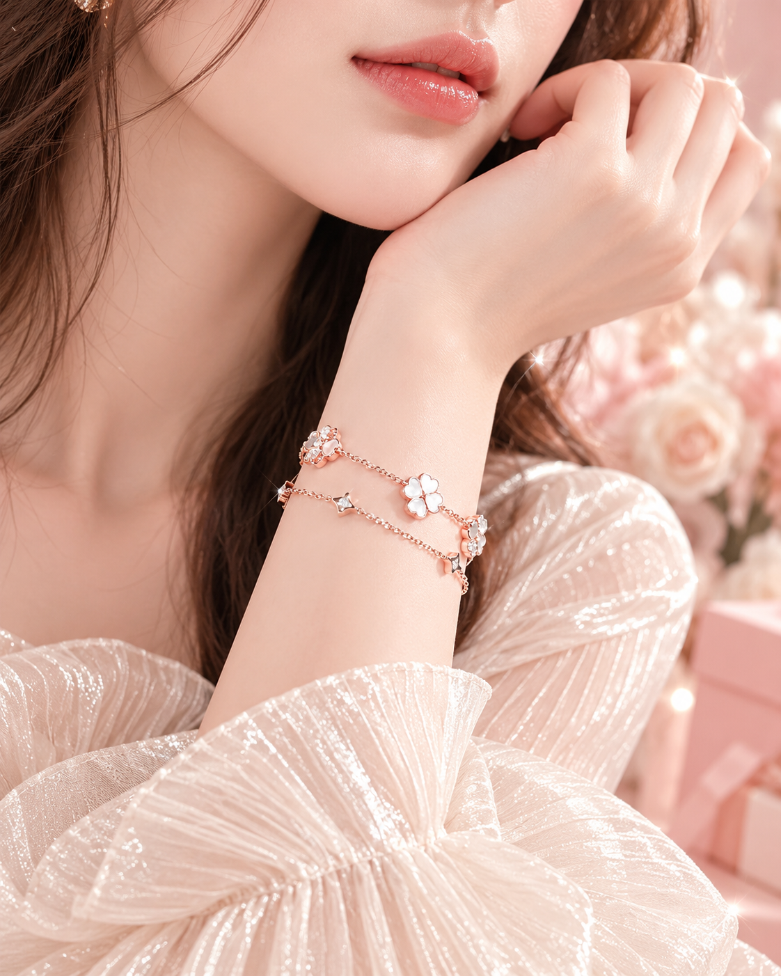 Éclat Clover Rose Bracelet